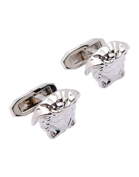 versace cufflinks silver